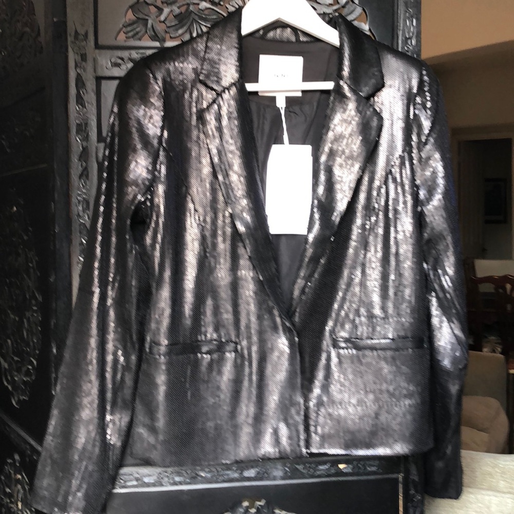 Ichi black sequin jacket